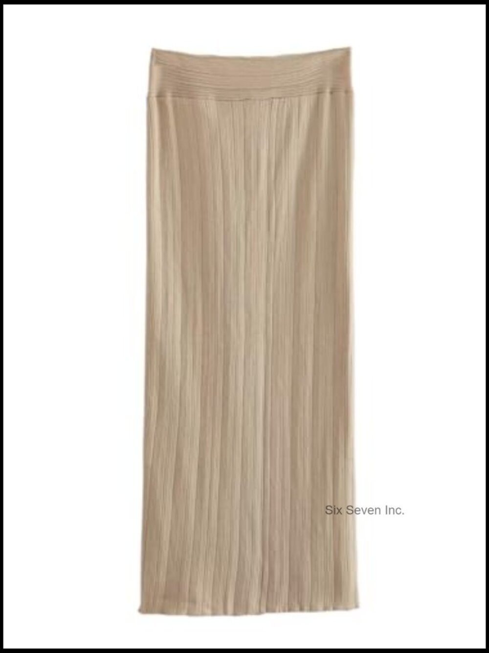 Knit 2 Piece Skirt Set with Crop Top and High Split Maxi Skirt - Picture 5 of 5